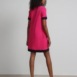 New York and Company T-shirt Dress Pink with Black Trim Size Large NWT